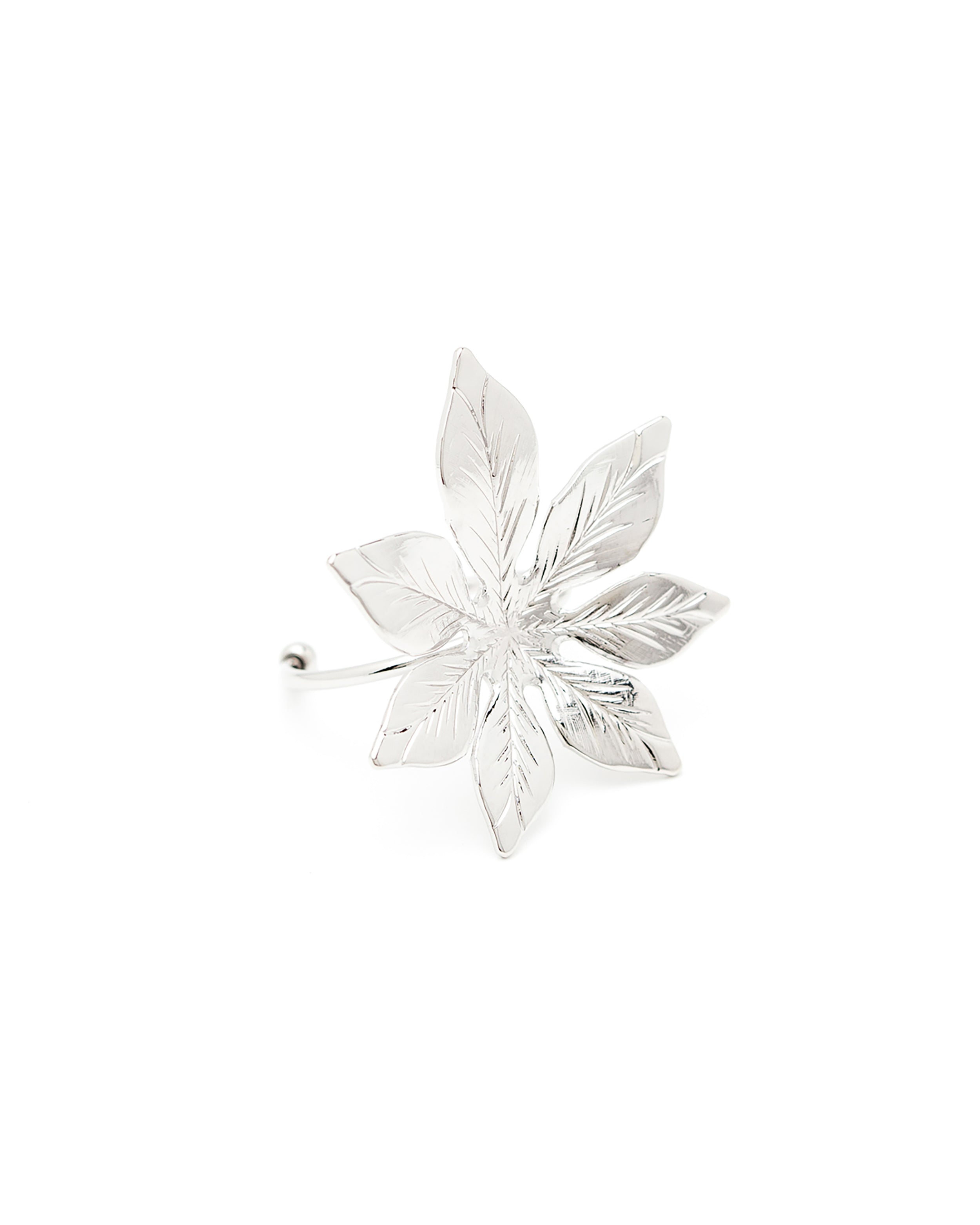 Maxi Bague Chloris Argent Fleur Ajustable Bagues Monsieur Simone