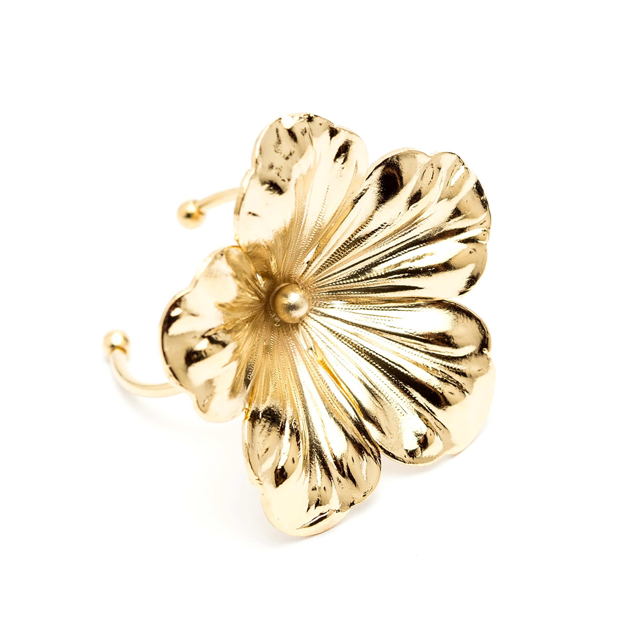 Maxi Bague Gaïa Or Fleur Ajustable Bagues Monsieur Simone