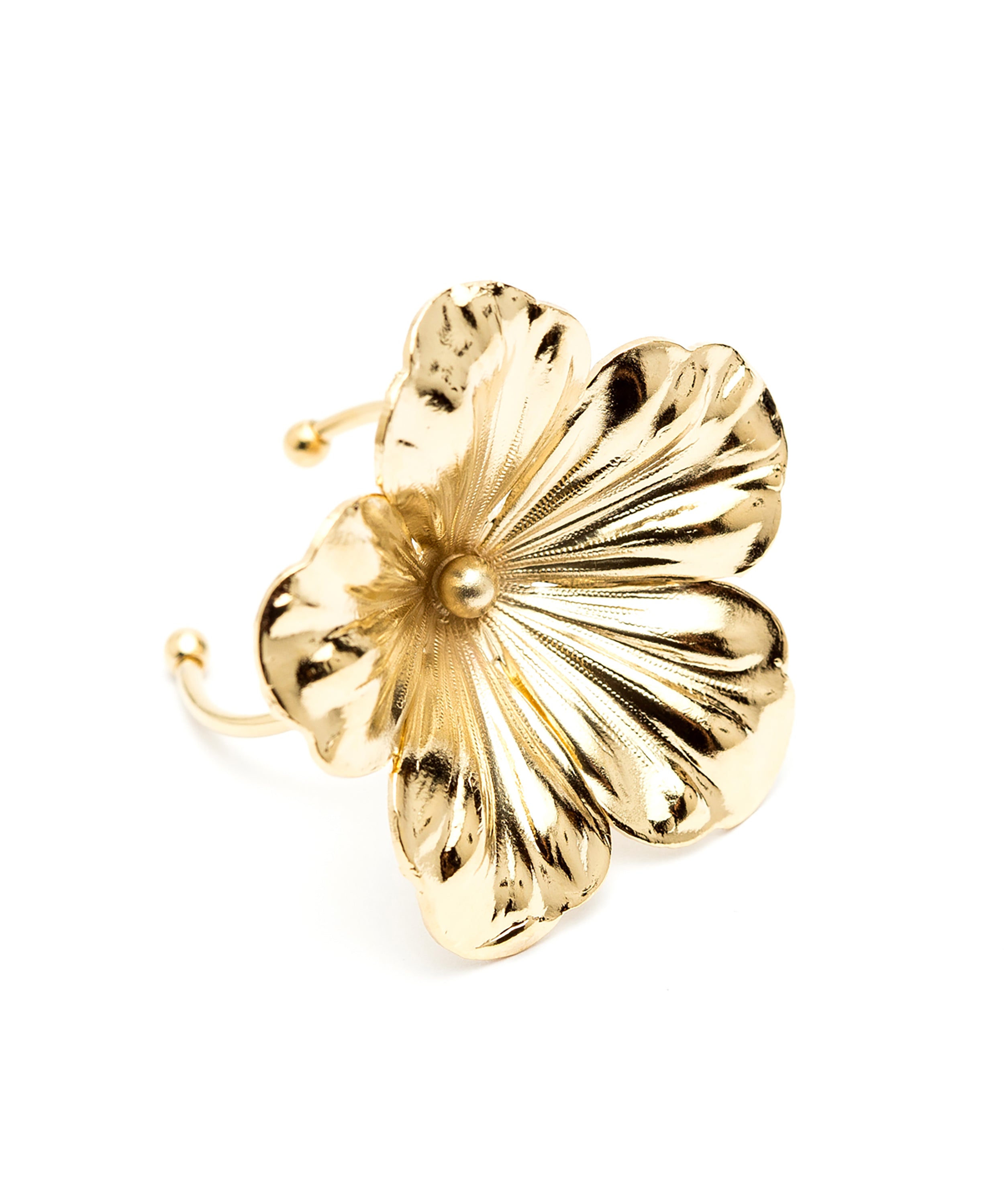 Maxi Bague Gaïa Or Fleur Ajustable Bagues Monsieur Simone