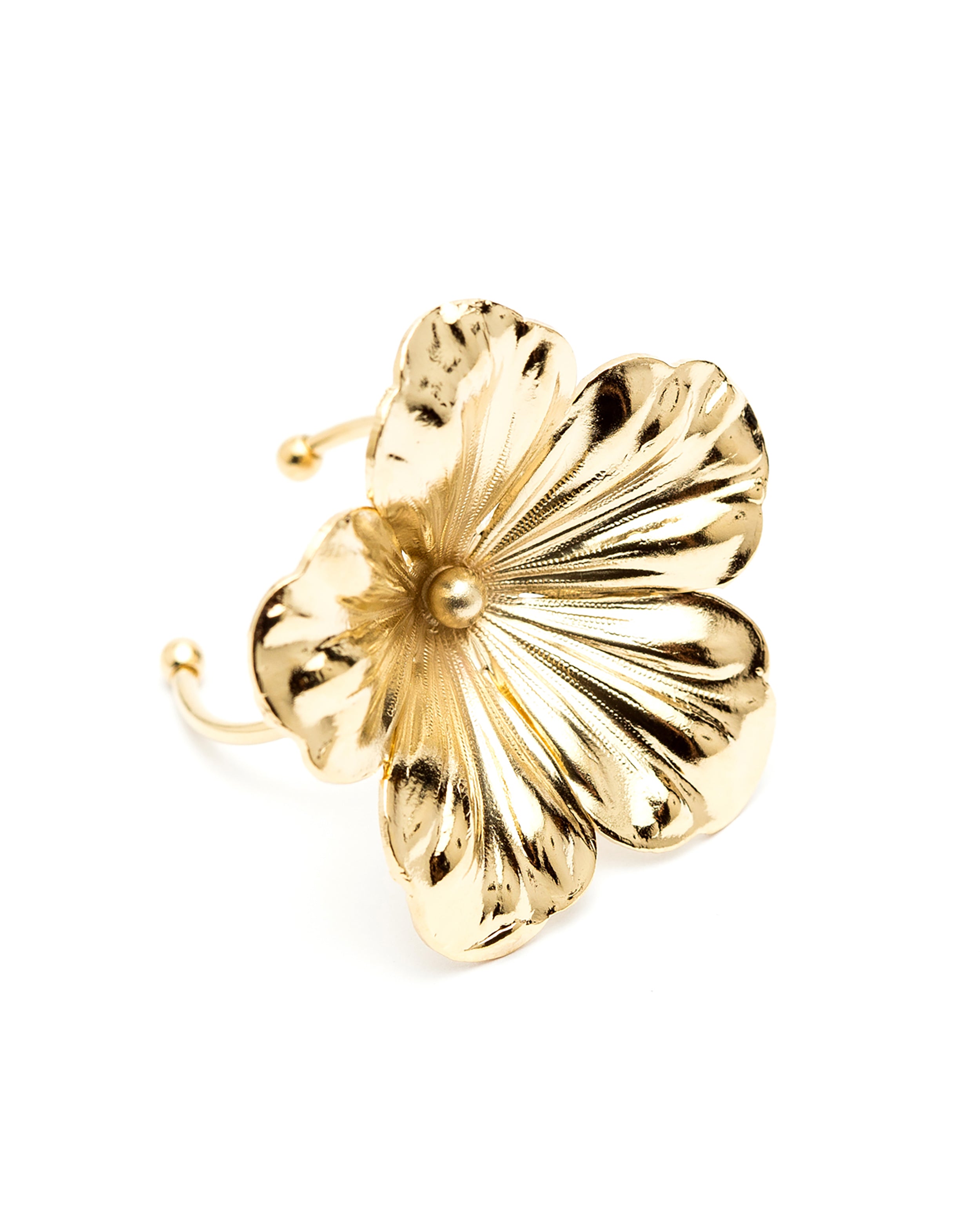 Maxi Bague Gaïa Or Fleur Ajustable Bagues Monsieur Simone