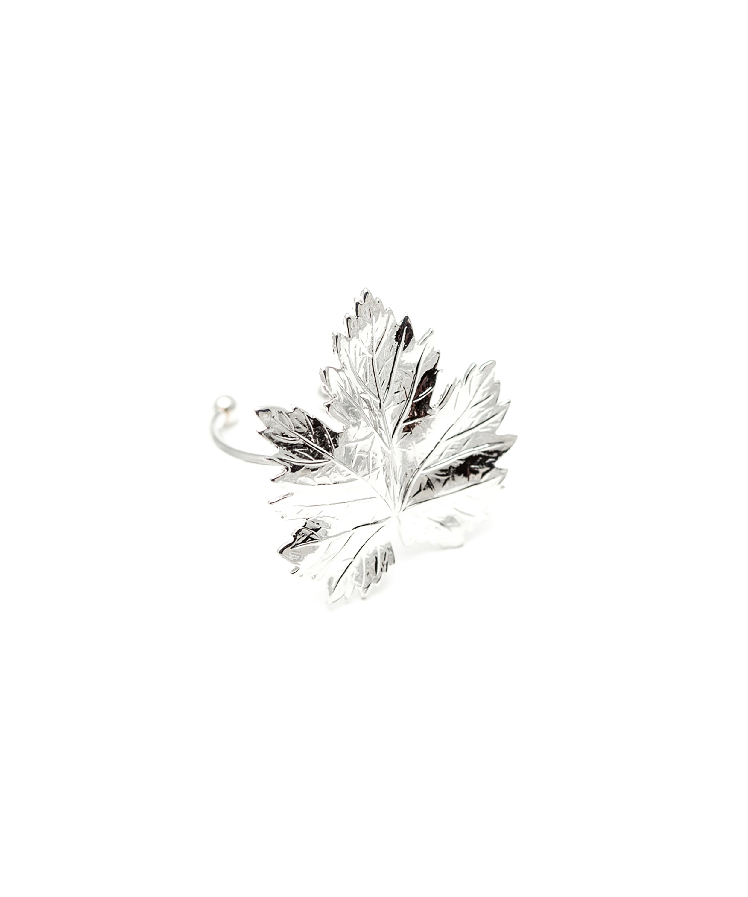 Maxi Bague Héra Argent Feuille Ajustable Bagues Monsieur Simone