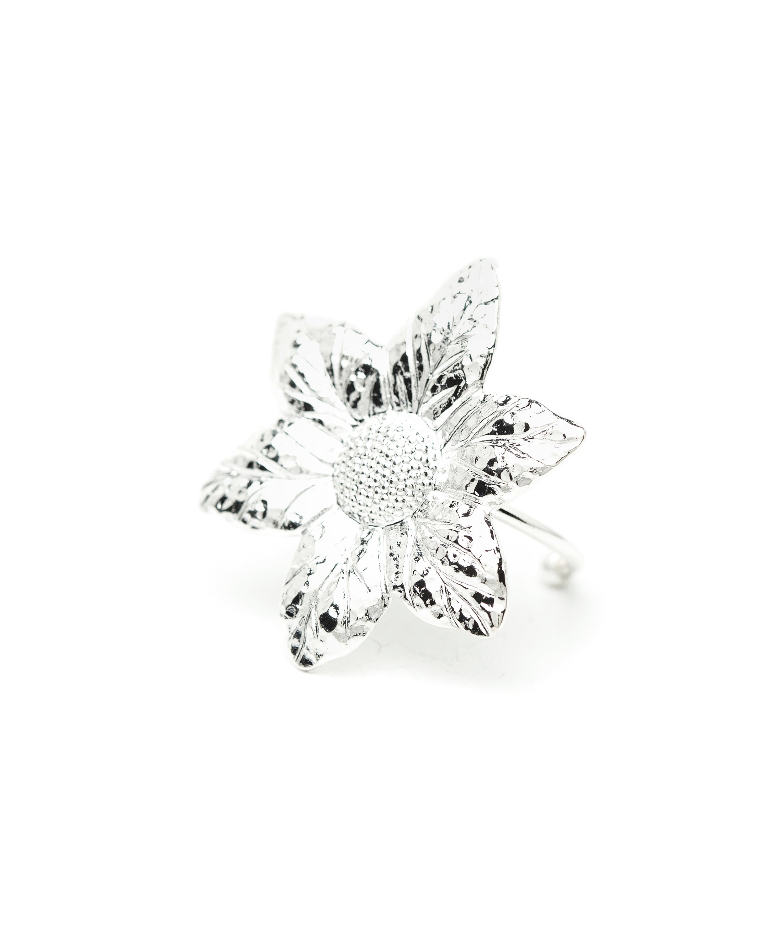 Maxi Bague Hespéris Argent Fleur Ajustable Bagues Monsieur Simone