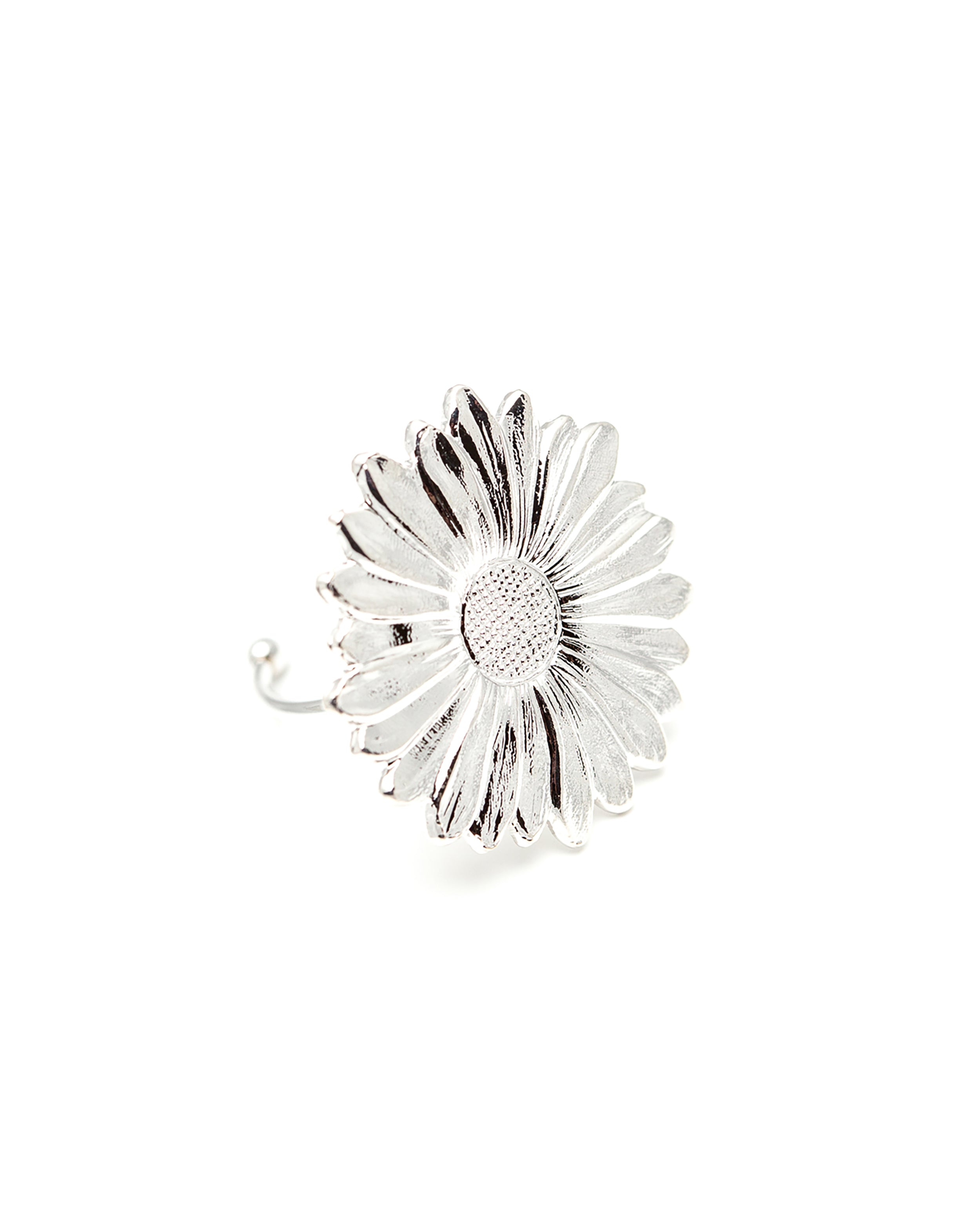 Maxi Bague Maïa Argent Fleur Ajustable Bagues Monsieur Simone
