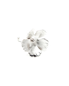 Maxi Bague Orphée Argent Fleur Ajustable Bagues Monsieur Simone