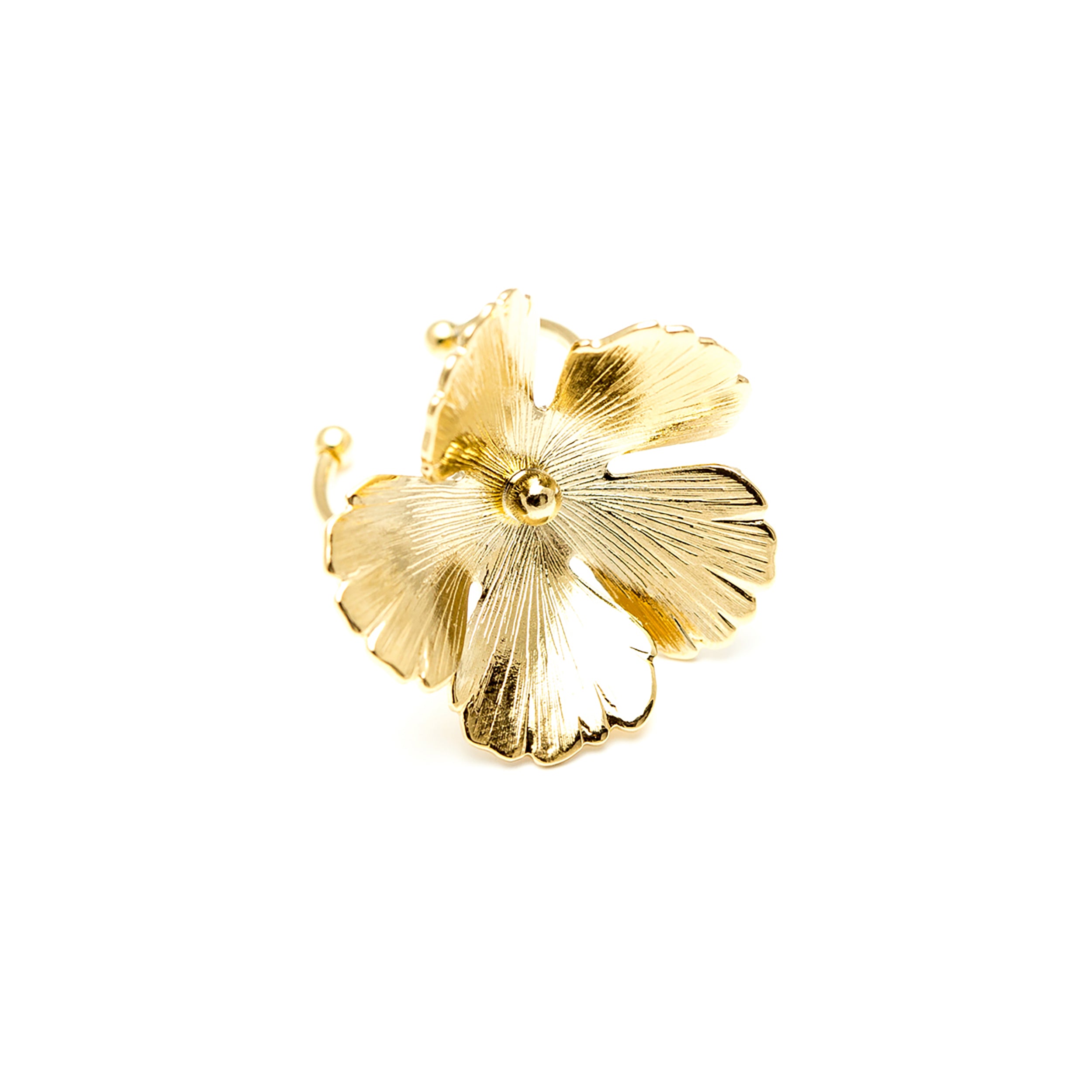 Maxi Bague Orphée Or Fleur Ajustable Bagues Monsieur Simone