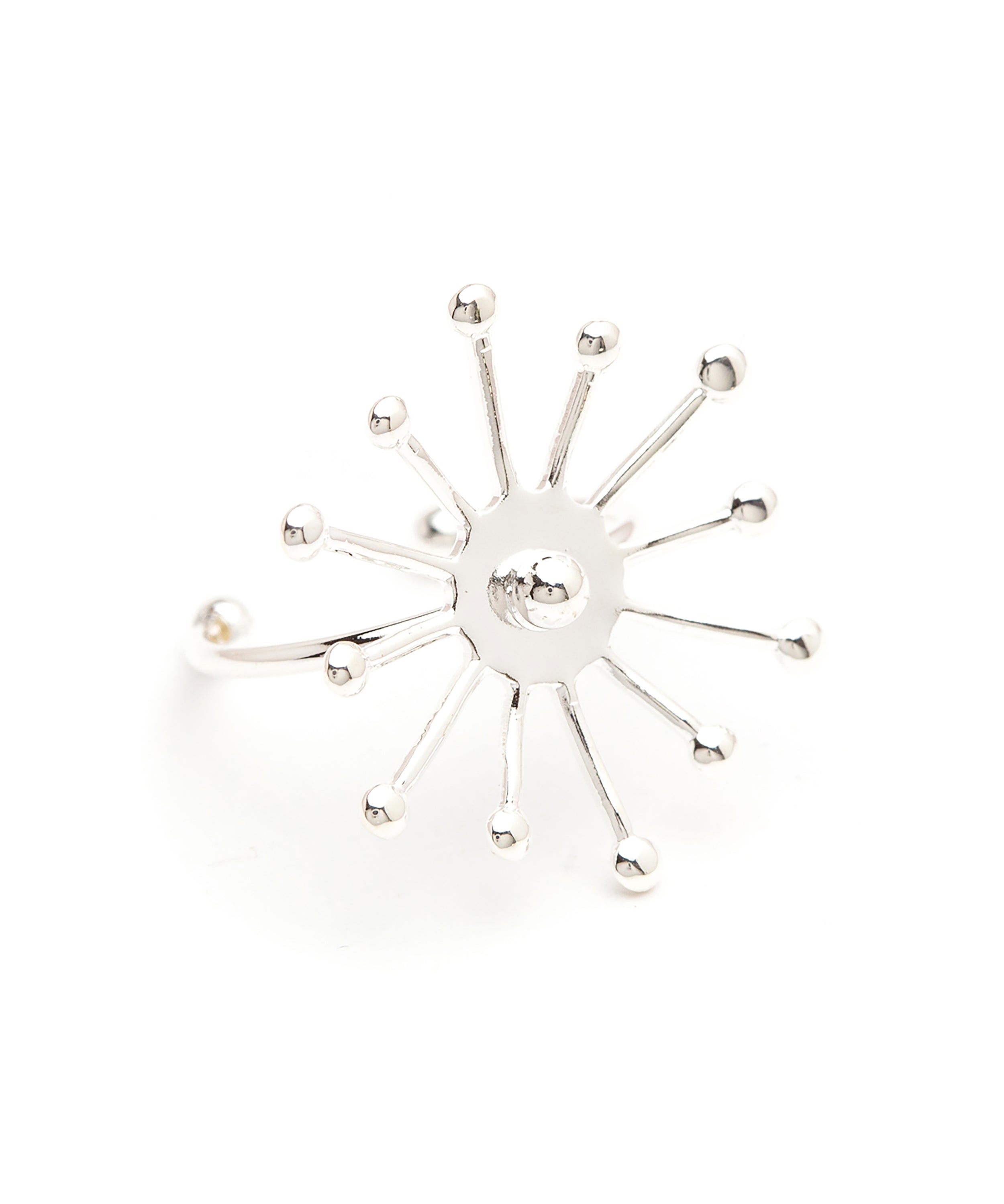 Maxi Bague Rhéa Argent Flocon Ajustable Bagues Monsieur Simone