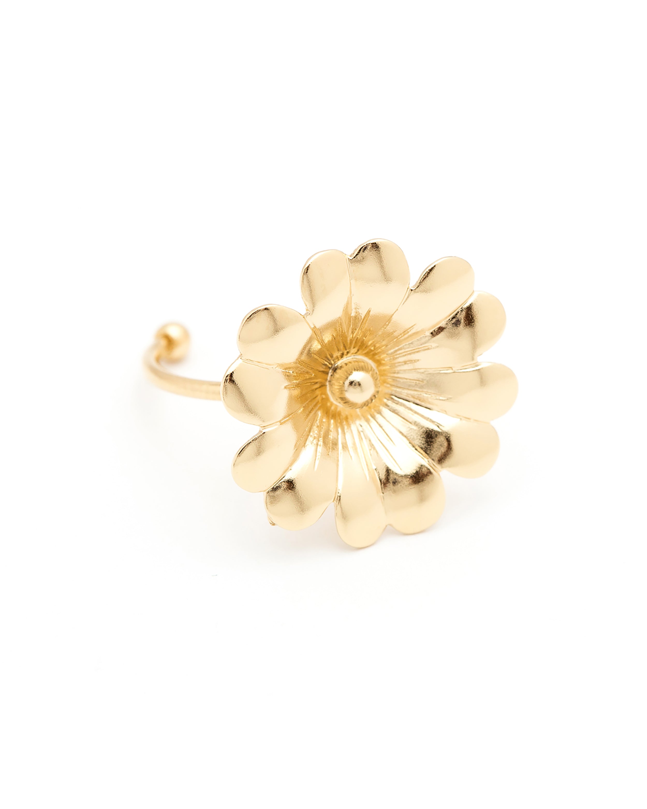 Maxi Bague Théia Or Fleur Ajustable Bagues Monsieur Simone