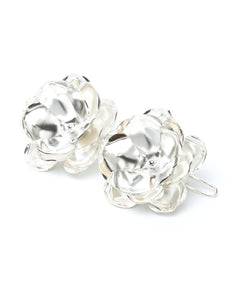 Maxi Barrette Aglaé Argent Fleurs Accessoires Monsieur Simone