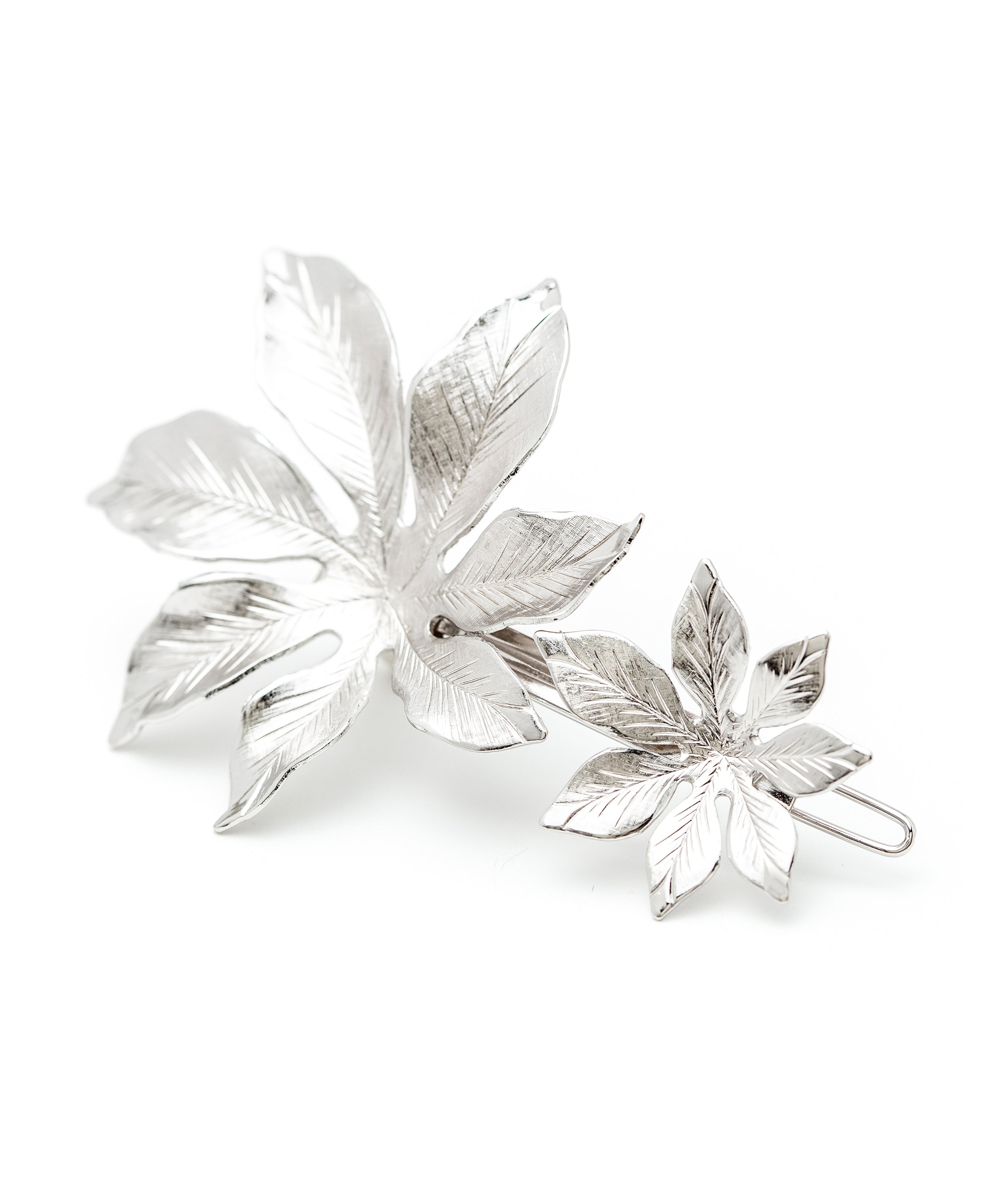 Maxi Barrette Chloris Argent Fleurs Accessoires Monsieur Simone