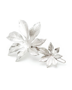 Maxi Barrette Chloris Argent Fleurs Accessoires Monsieur Simone