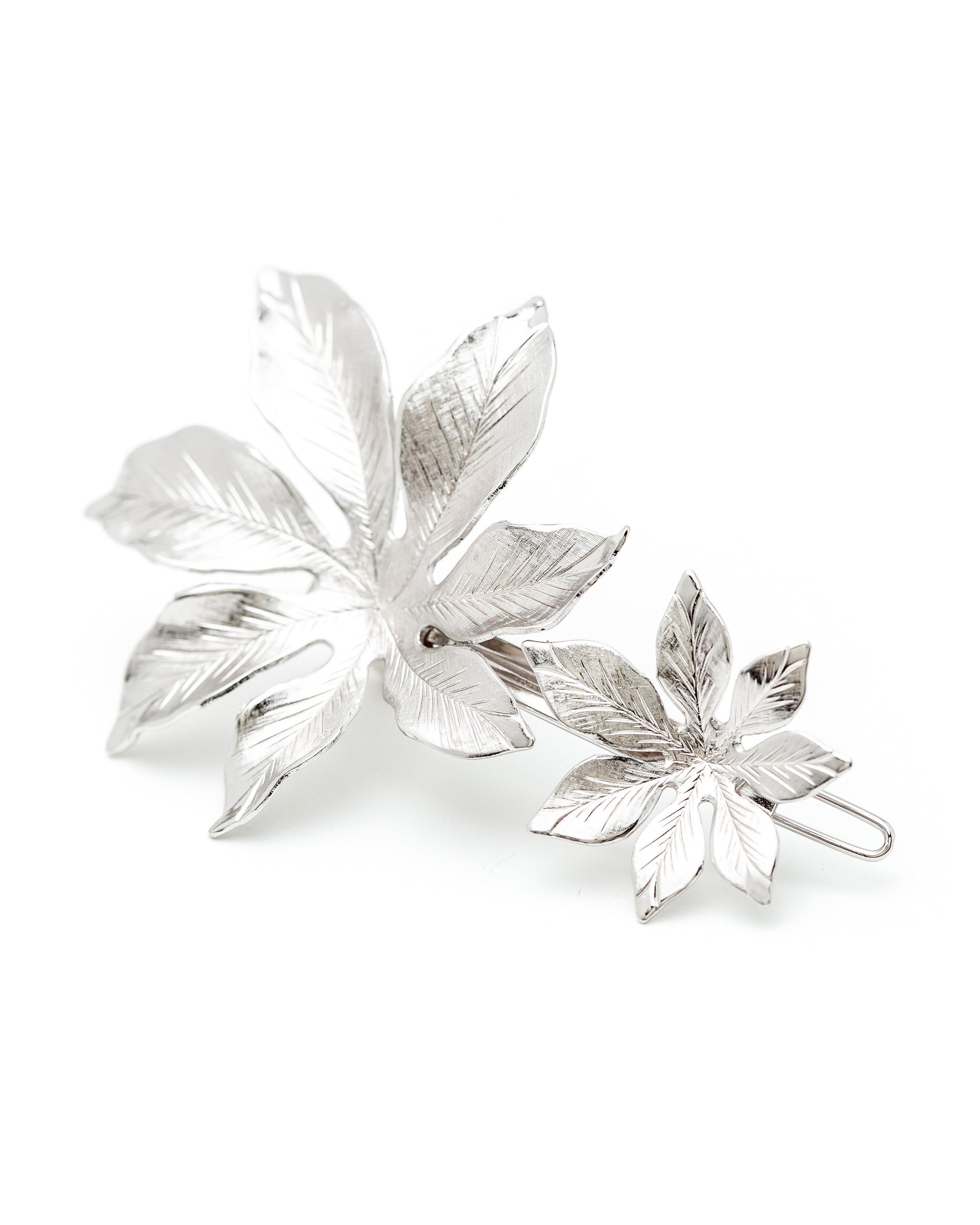 Maxi Barrette Chloris Argent Fleurs Accessoires Monsieur Simone