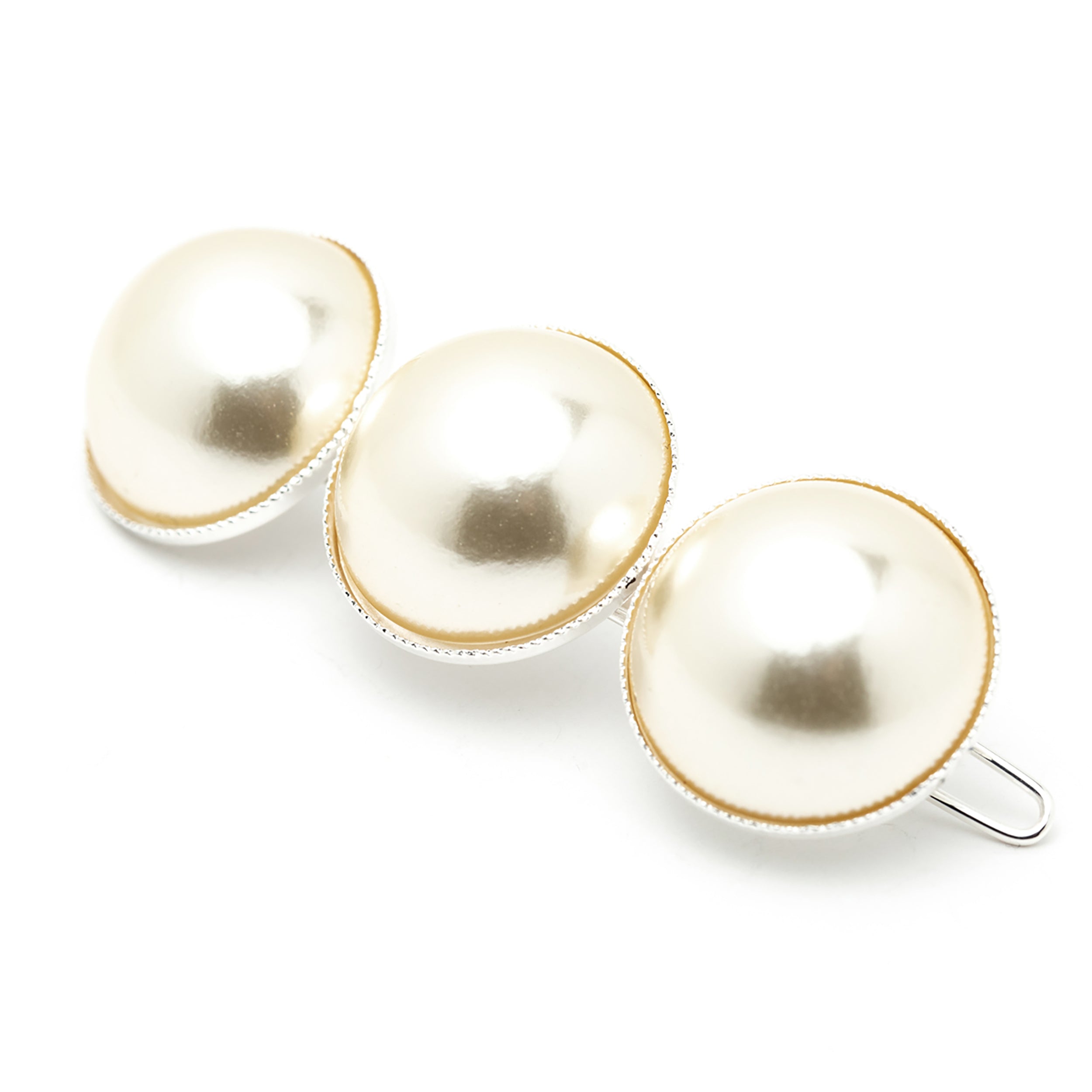 Maxi Barrette Nélya Argent Perles Accessoires Monsieur Simone