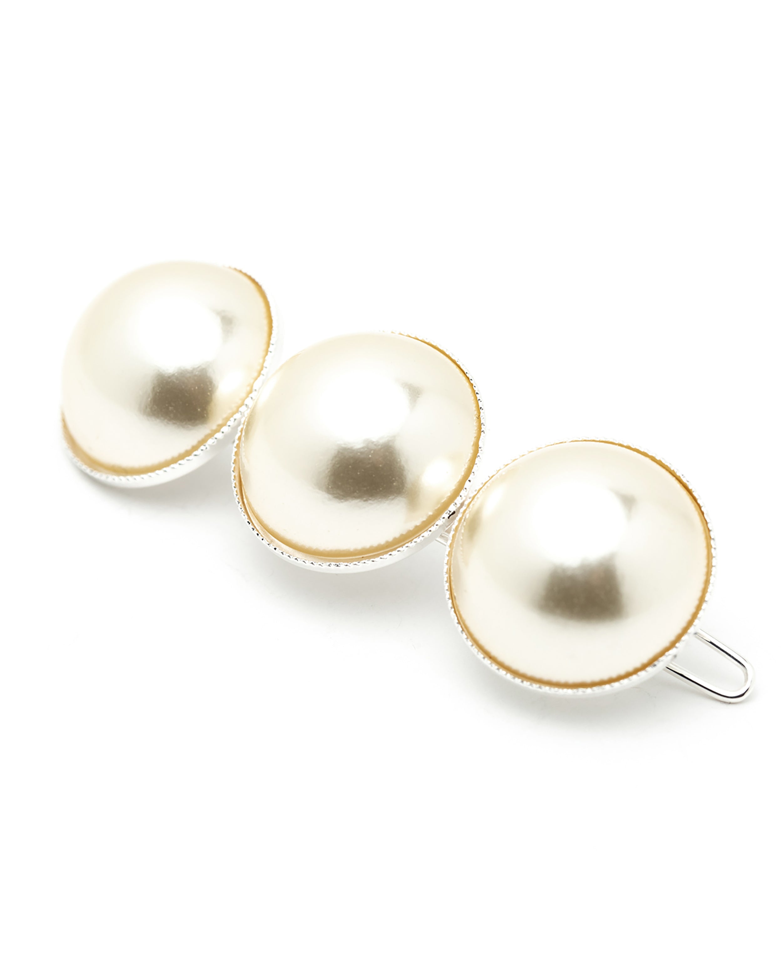 Maxi Barrette Nélya Argent Perles Accessoires Monsieur Simone