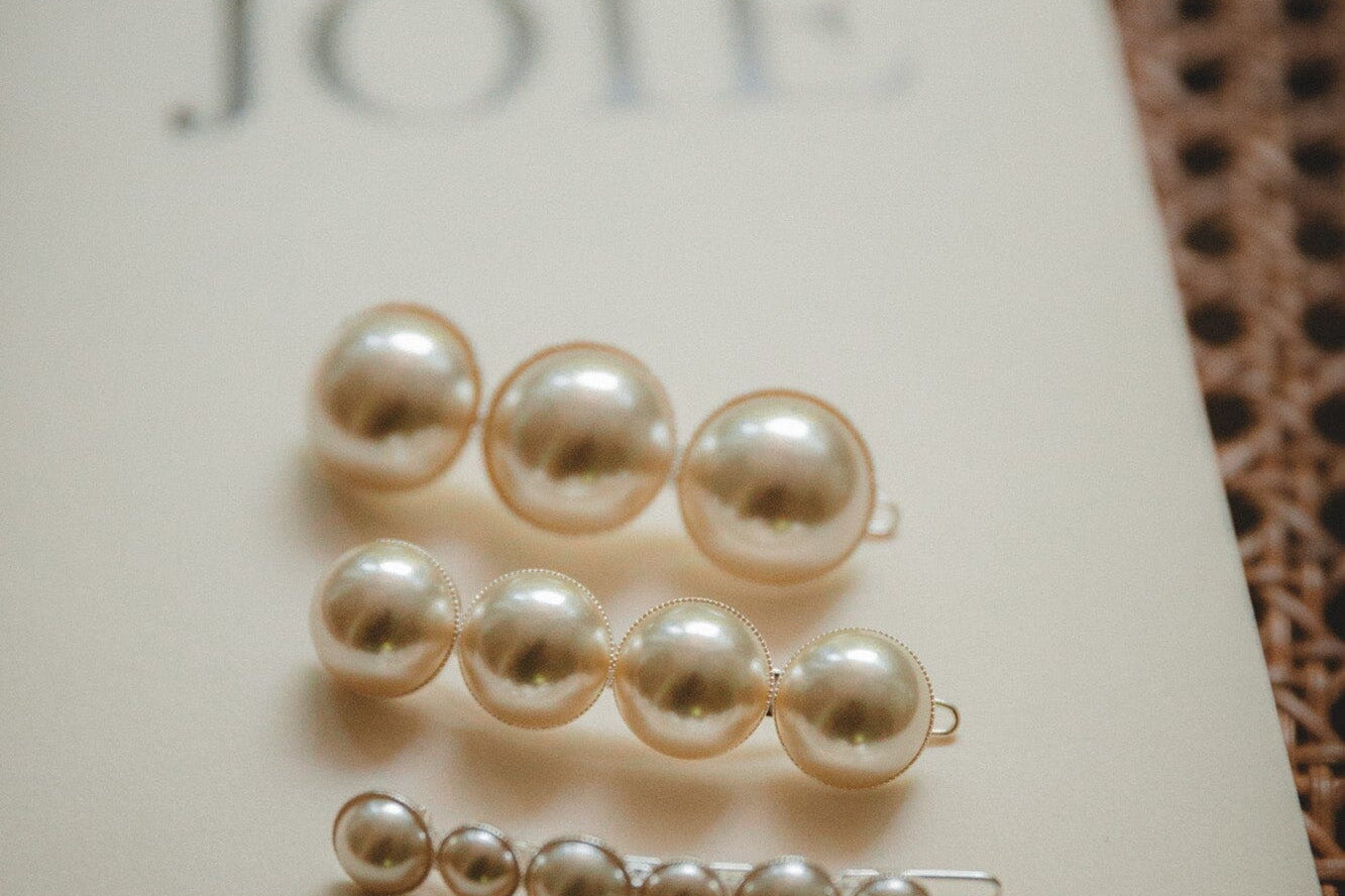 Maxi Barrette Nélya Argent Perles Accessoires Monsieur Simone