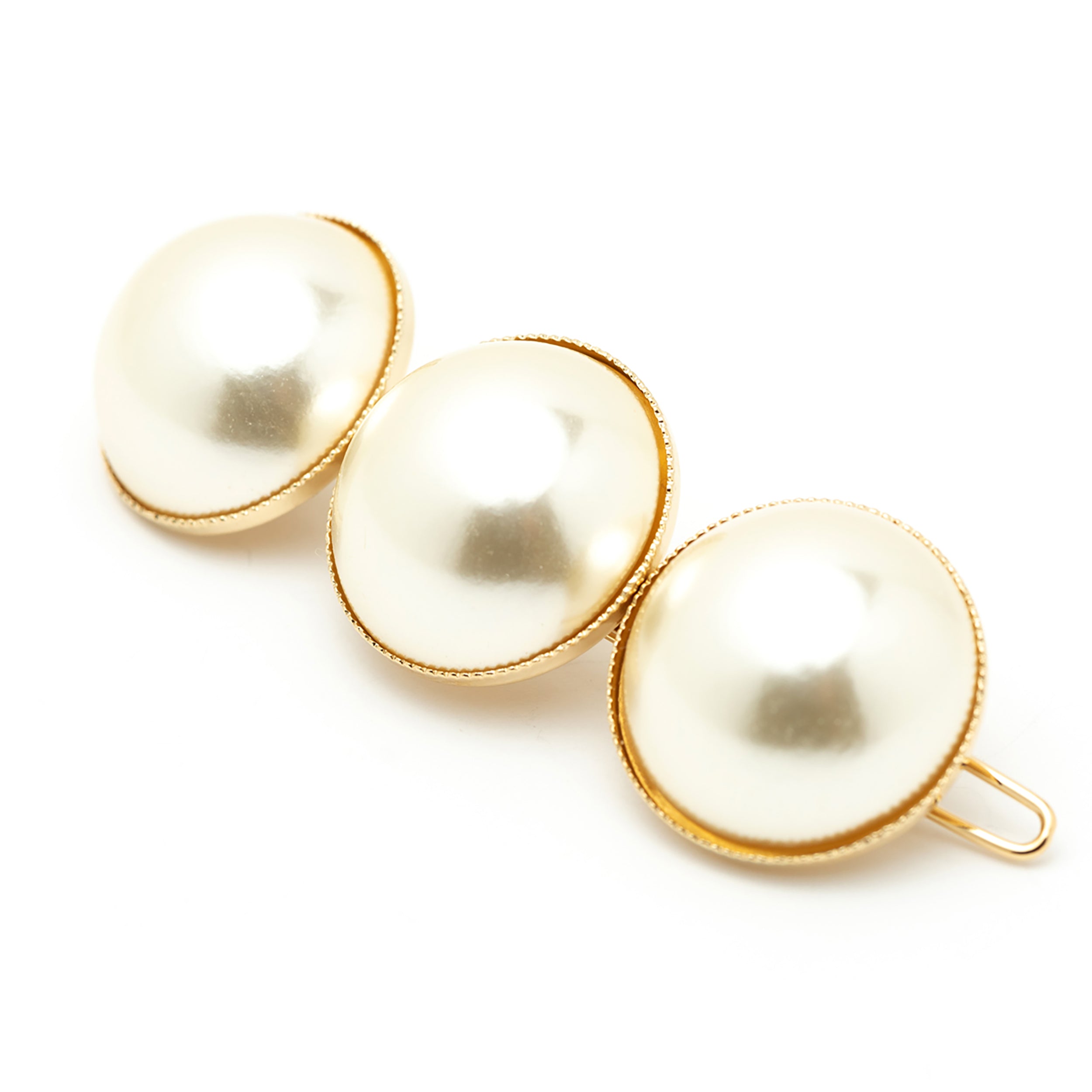 Maxi Barrette Nélya Or Perles Accessoires Monsieur Simone