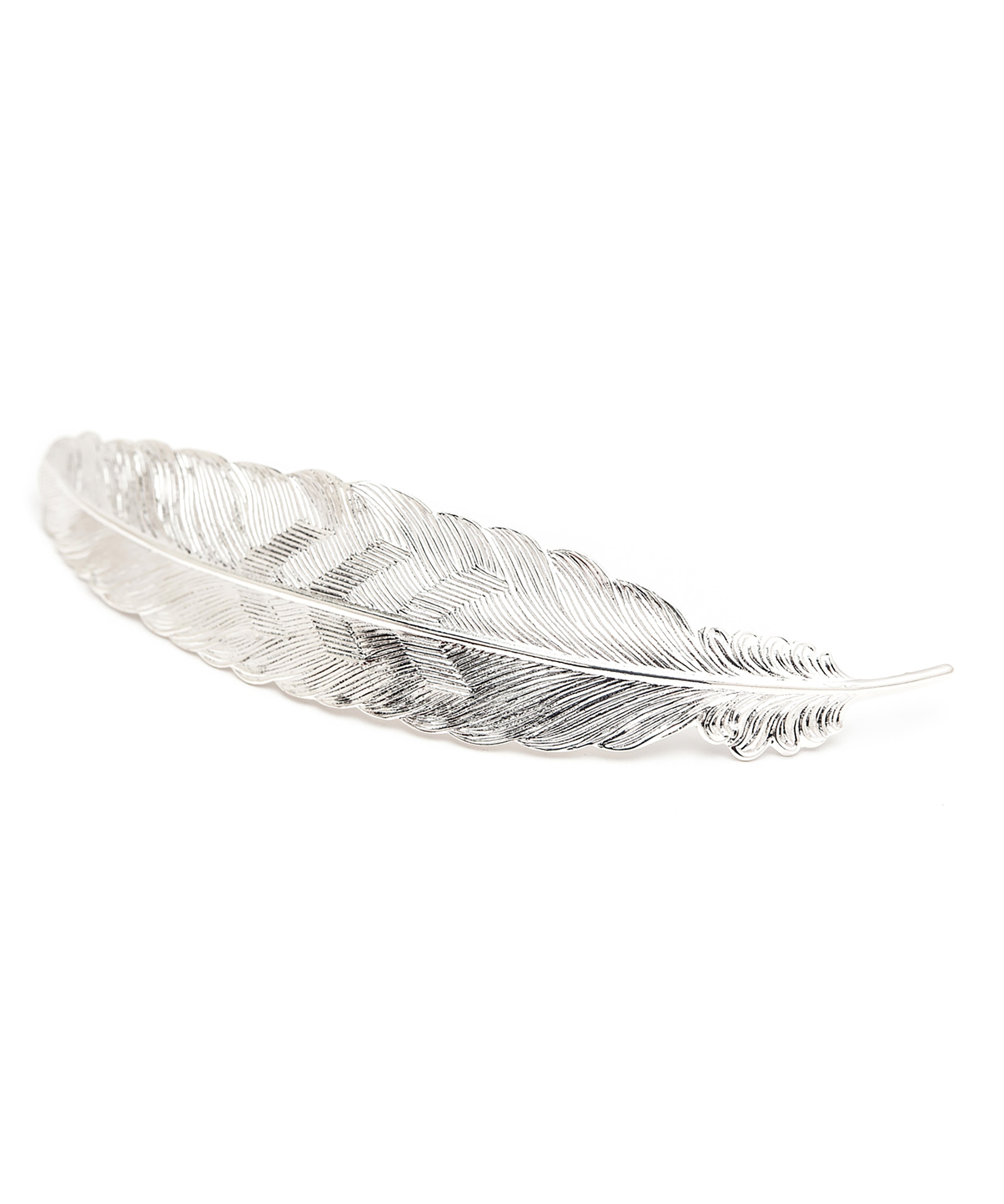 Maxi Barrette Phébé Argent Plume Accessoires Monsieur Simone