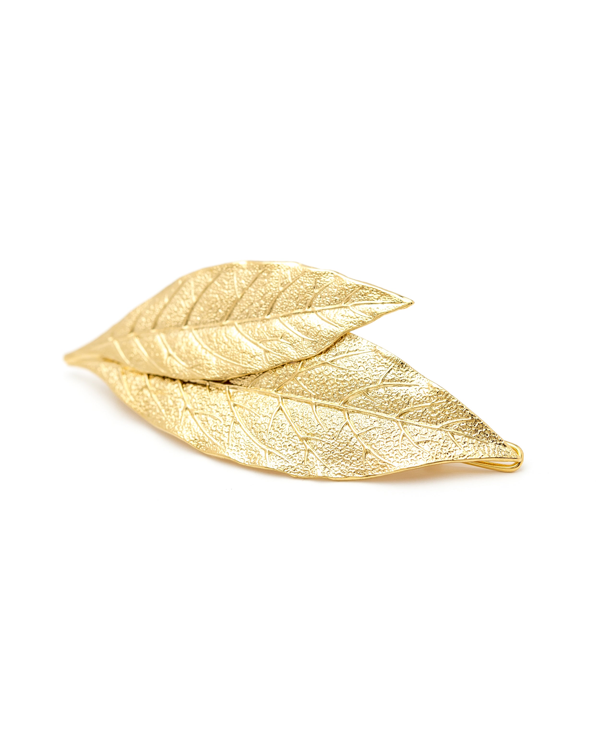 Maxi Barrette Thalie Or Feuilles Accessoires Monsieur Simone