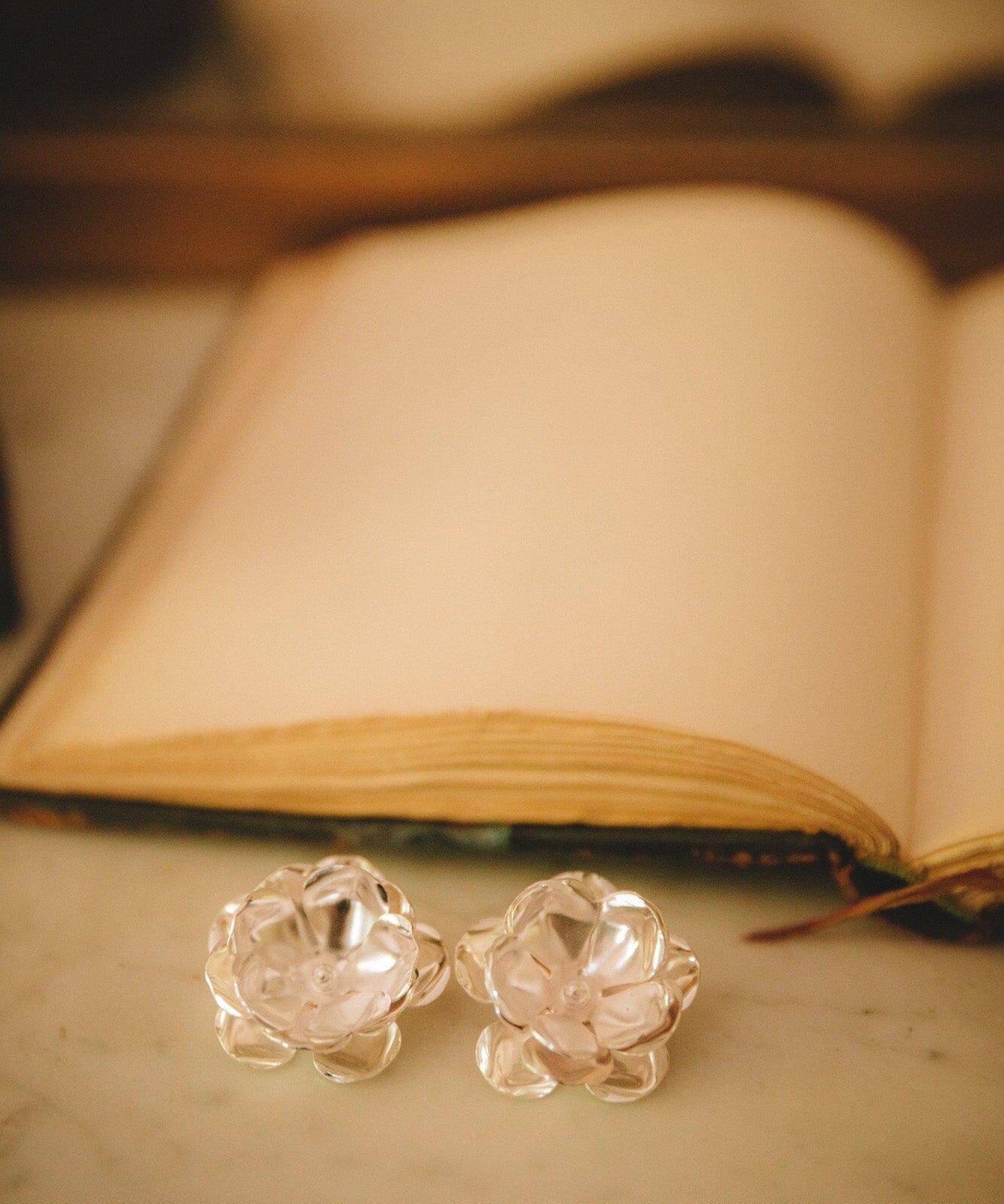 Maxi Boucles d'Oreilles Puces Aglaé Argent Fleurs Boucles d'Oreilles Monsieur Simone