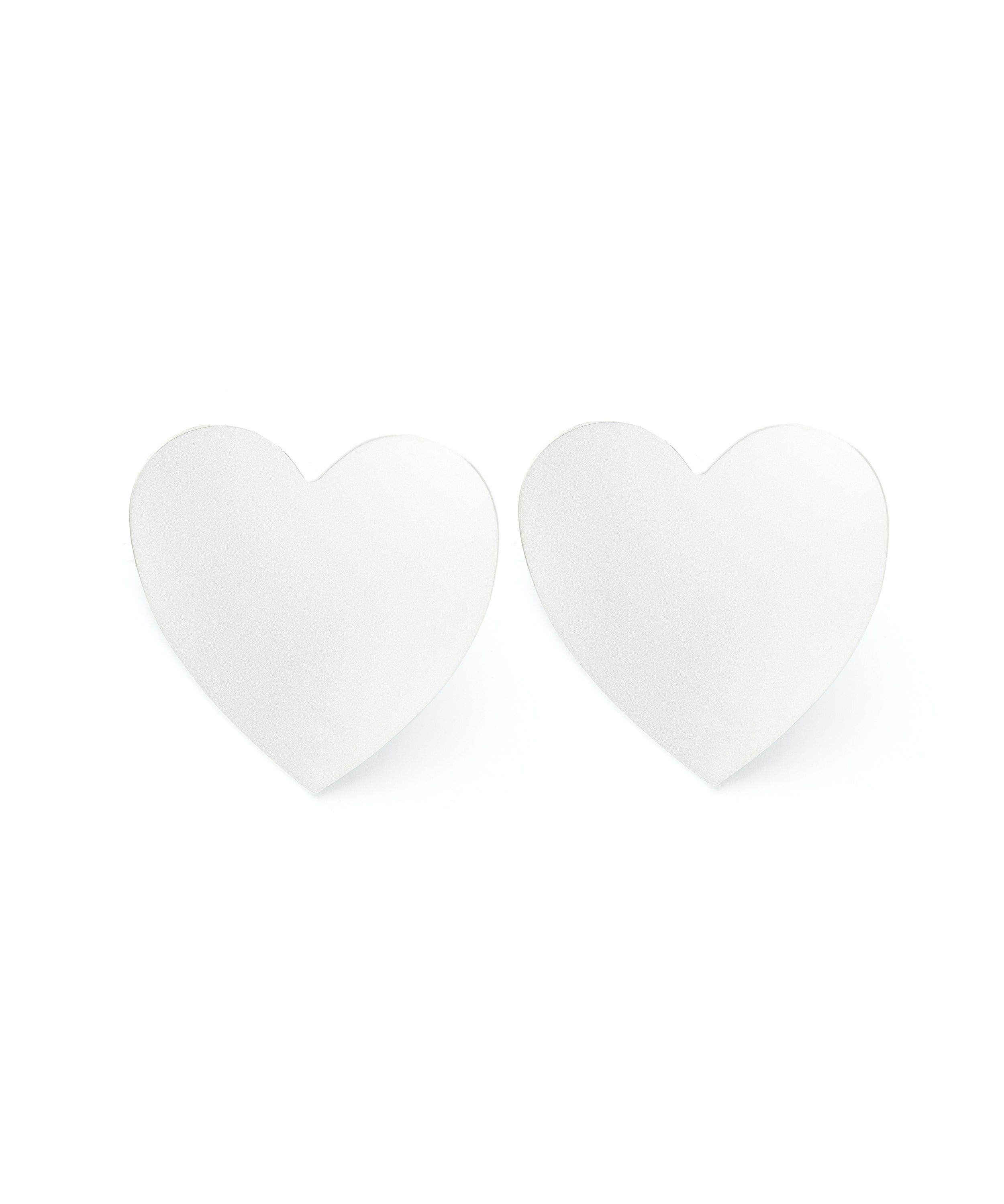 Maxi Boucles d'Oreilles Puces Aphrodite Argent Coeur Boucles d'Oreilles Monsieur Simone
