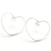 Maxi Boucles d'Oreilles Puces Aura Argent Coeur Boucles d'Oreilles Monsieur Simone