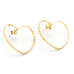 Maxi Boucles d'Oreilles Puces Aura Or Coeur Boucles d'Oreilles Monsieur Simone