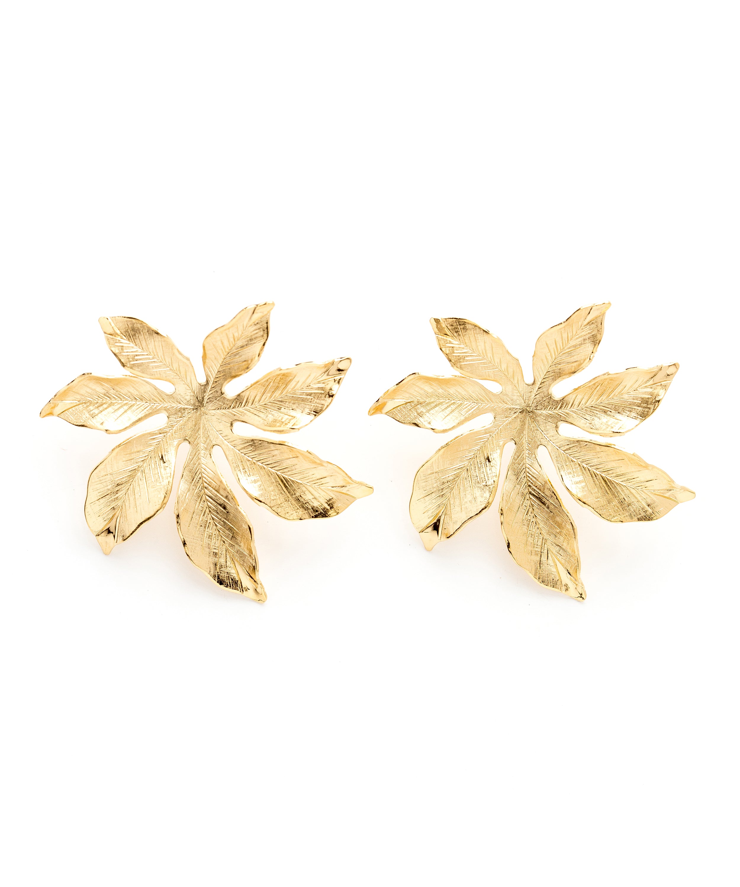 Maxi Boucles d'Oreilles Puces Chloris Or Fleurs Boucles d'Oreilles Monsieur Simone