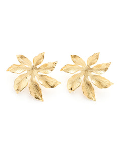 Maxi Boucles d'Oreilles Puces Chloris Or Fleurs Boucles d'Oreilles Monsieur Simone