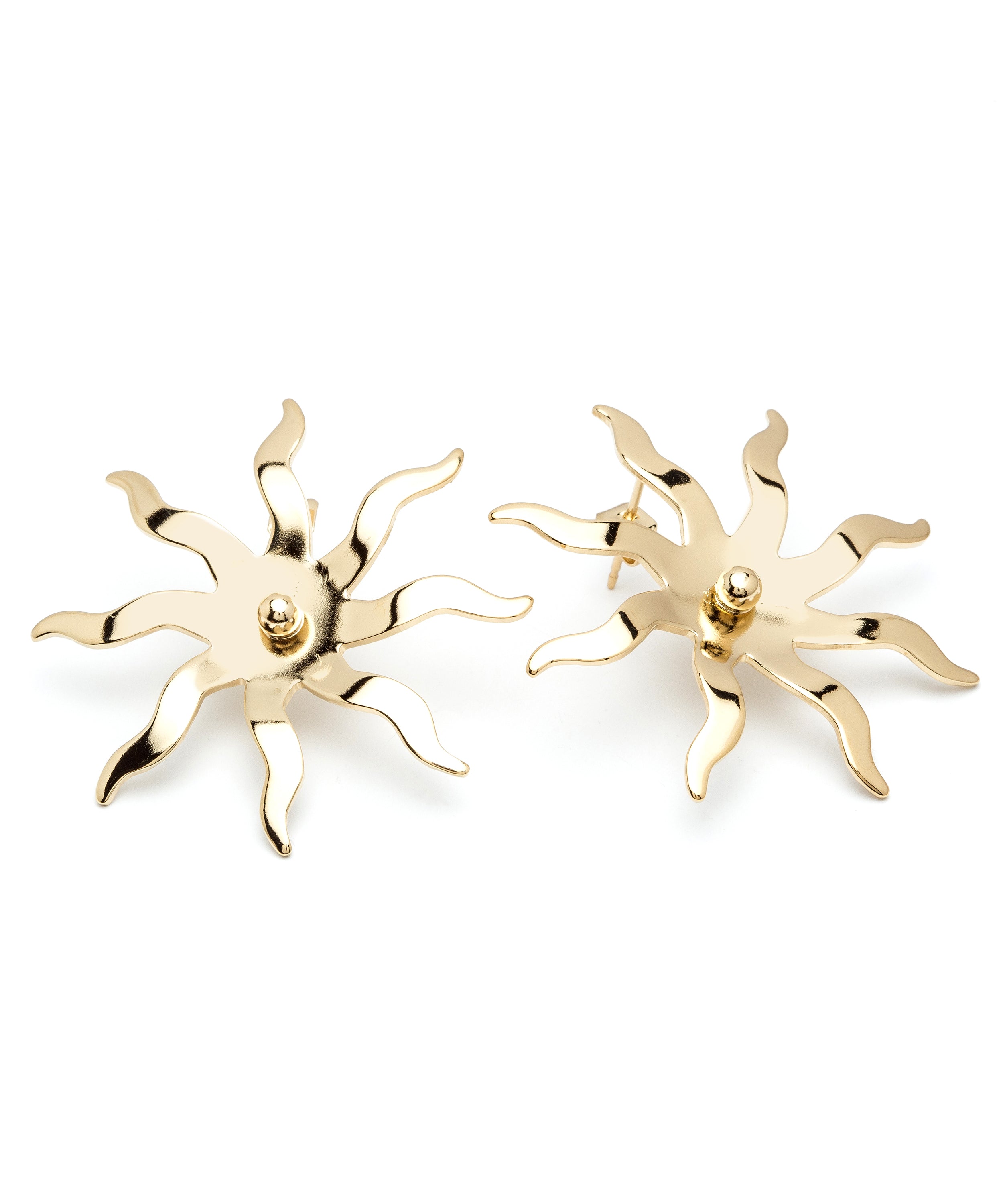 Maxi Boucles d'Oreilles Puces Éos Or Soleils Boucles d'Oreilles Monsieur Simone