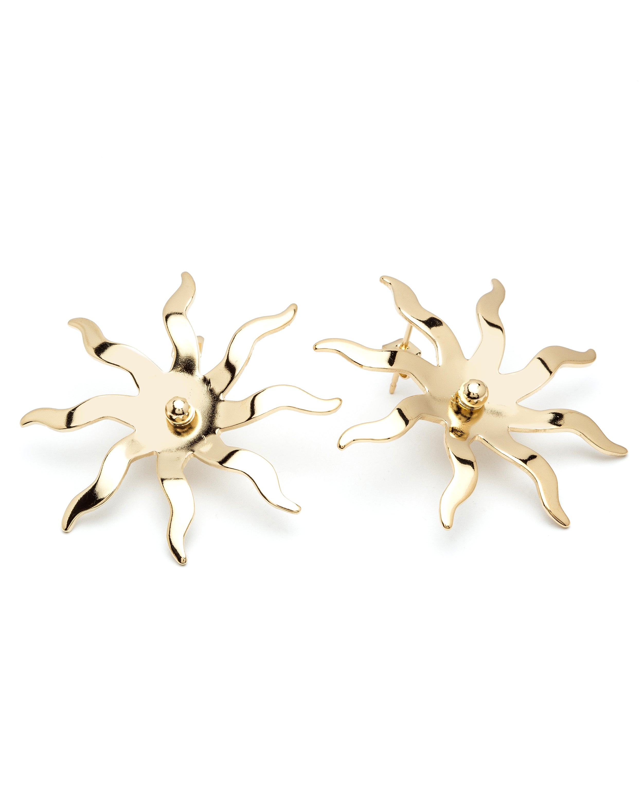 Maxi Boucles d'Oreilles Puces Éos Or Soleils Boucles d'Oreilles Monsieur Simone