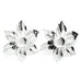 Maxi Boucles d'Oreilles Puces Hespéris Argent Fleurs Boucles d'Oreilles Monsieur Simone