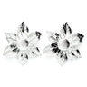 Maxi Boucles d'Oreilles Puces Hespéris Argent Fleurs Boucles d'Oreilles Monsieur Simone