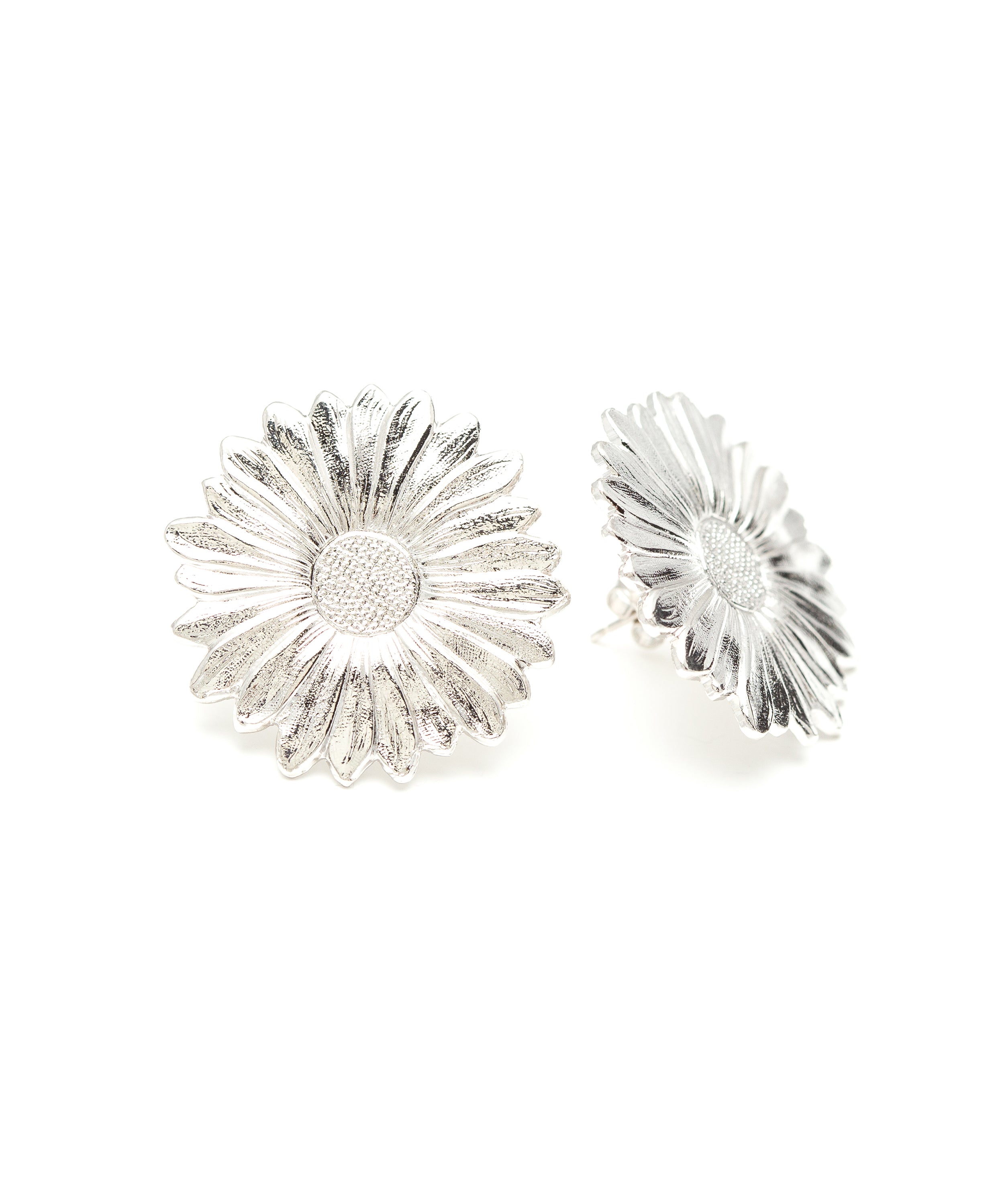 Maxi Boucles d'Oreilles Puces Maïa Argent Fleurs Boucles d'Oreilles Monsieur Simone