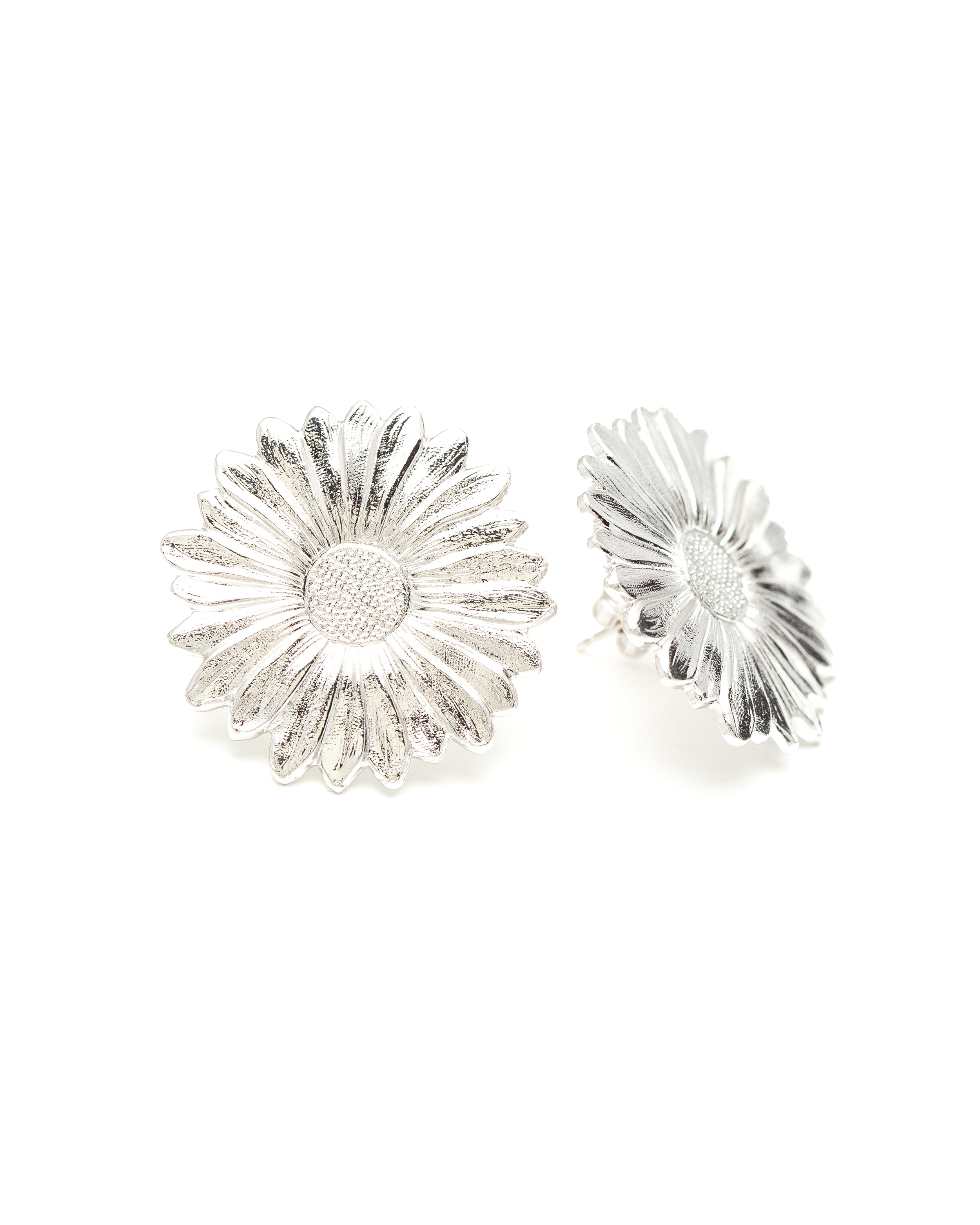 Maxi Boucles d'Oreilles Puces Maïa Argent Fleurs Boucles d'Oreilles Monsieur Simone