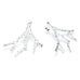 Maxi Boucles d'Oreilles Puces Pallas Argent Corail Boucles d'Oreilles Monsieur Simone