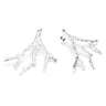 Maxi Boucles d'Oreilles Puces Pallas Argent Corail Boucles d'Oreilles Monsieur Simone
