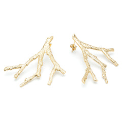 Maxi Boucles d'Oreilles Puces Pallas Or Corail Boucles d'Oreilles Monsieur Simone