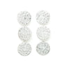 Maxi Boucles d'Oreilles Puces Pendantes Hestia Argent Ronds Martelés Boucles d'Oreilles Monsieur Simone