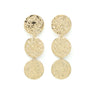 Maxi Boucles d'Oreilles Puces Pendantes Hestia Or Ronds Martelés Boucles d'Oreilles Monsieur Simone