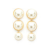 Maxi Boucles d'Oreilles Puces Pendantes Nélya Or Perles Boucles d'Oreilles Monsieur Simone