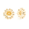 Maxi Boucles d'Oreilles Puces Théia Or Fleurs Boucles d'Oreilles Monsieur Simone