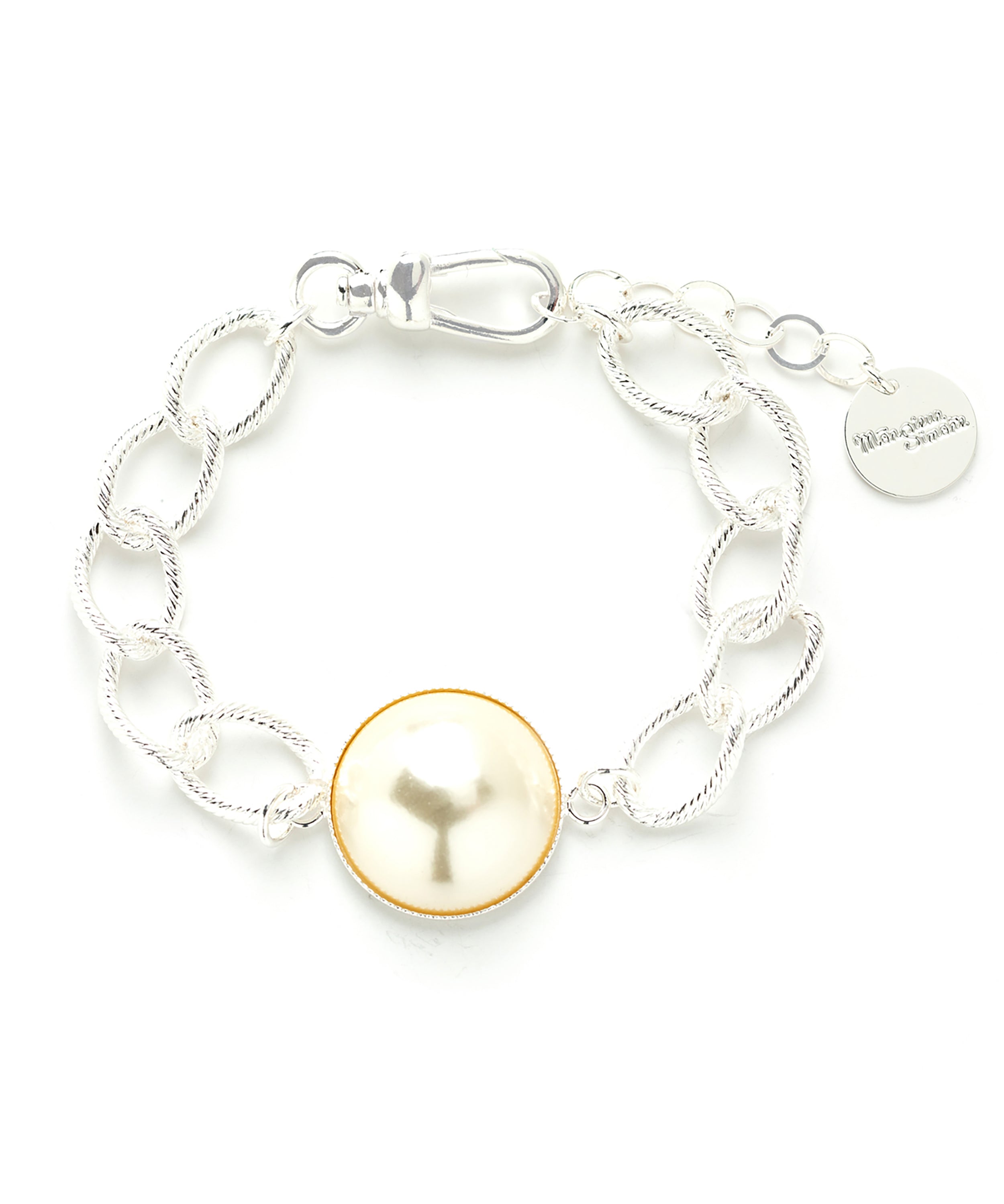 Maxi Bracelet Nélya Argent Perle Bracelets Monsieur Simone