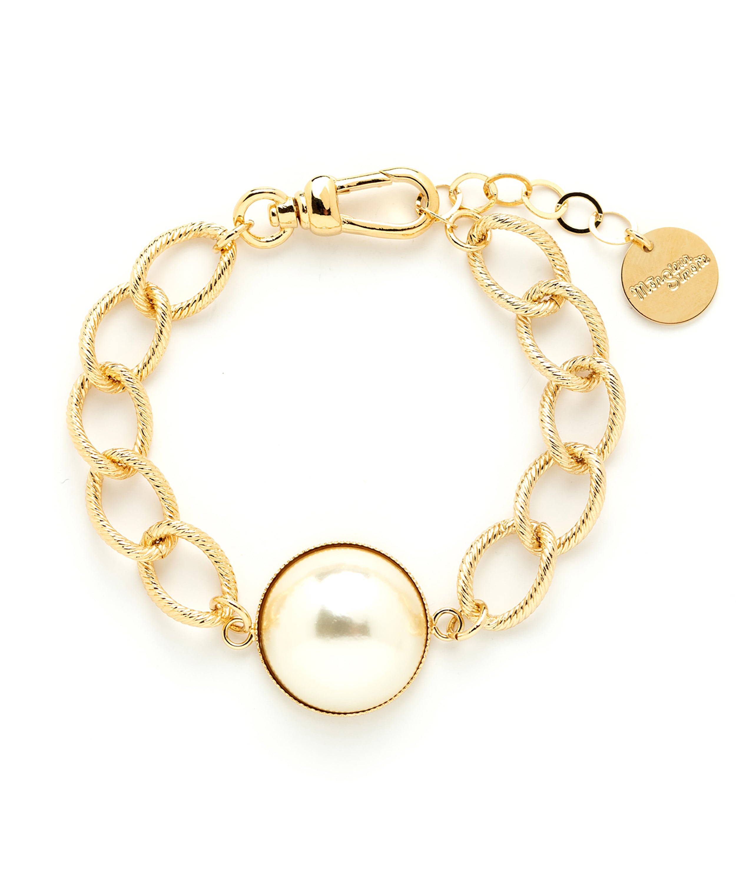 Maxi Bracelet Nélya Or Perle Bracelets Monsieur Simone