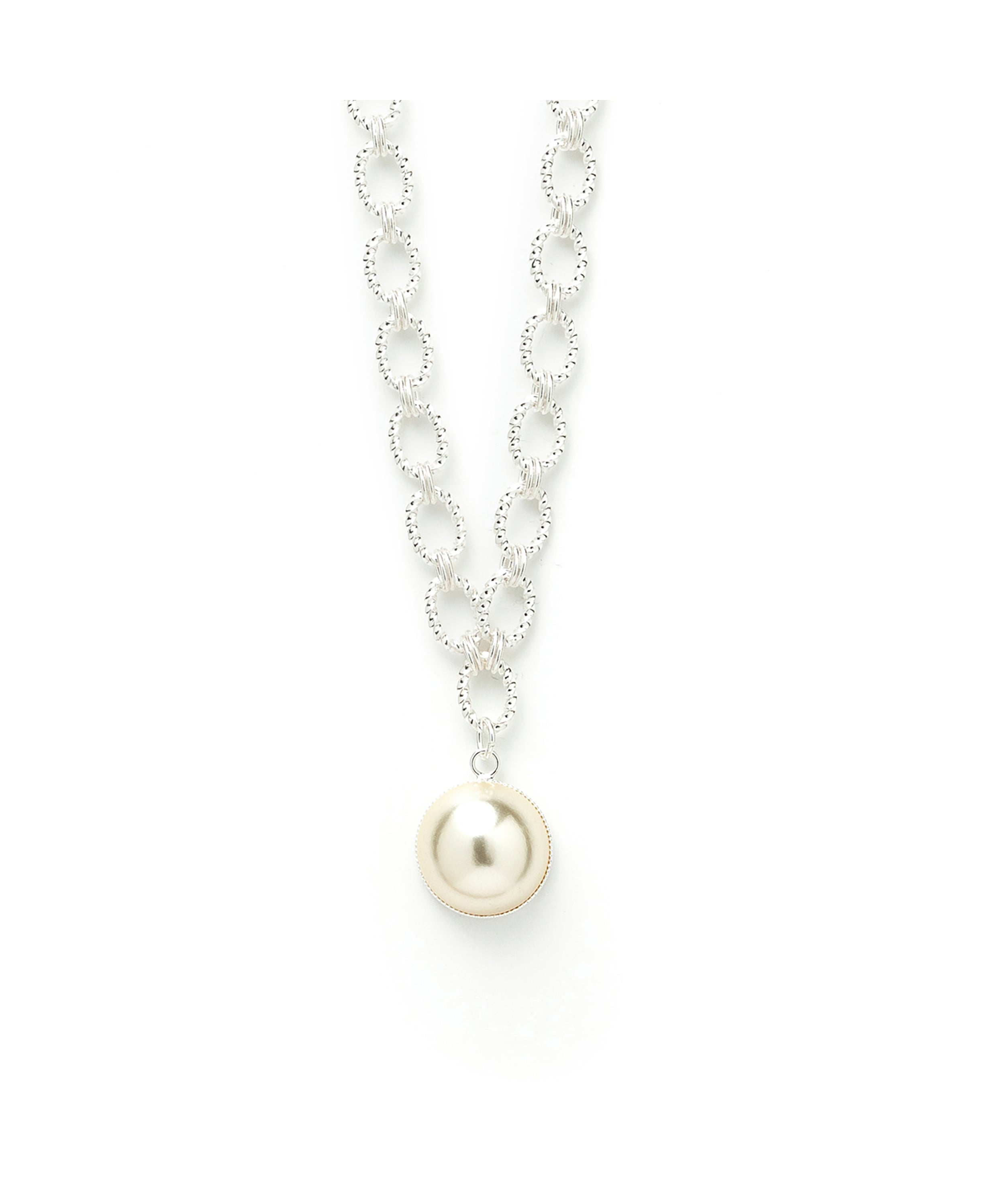 Maxi Collier Nélya Argent Perle Colliers Monsieur Simone