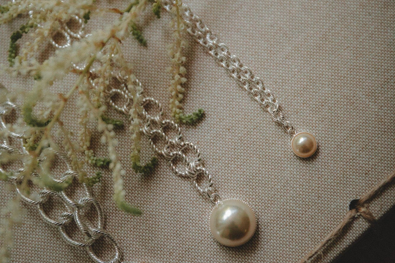 Maxi Collier Nélya Argent Perle Colliers Monsieur Simone