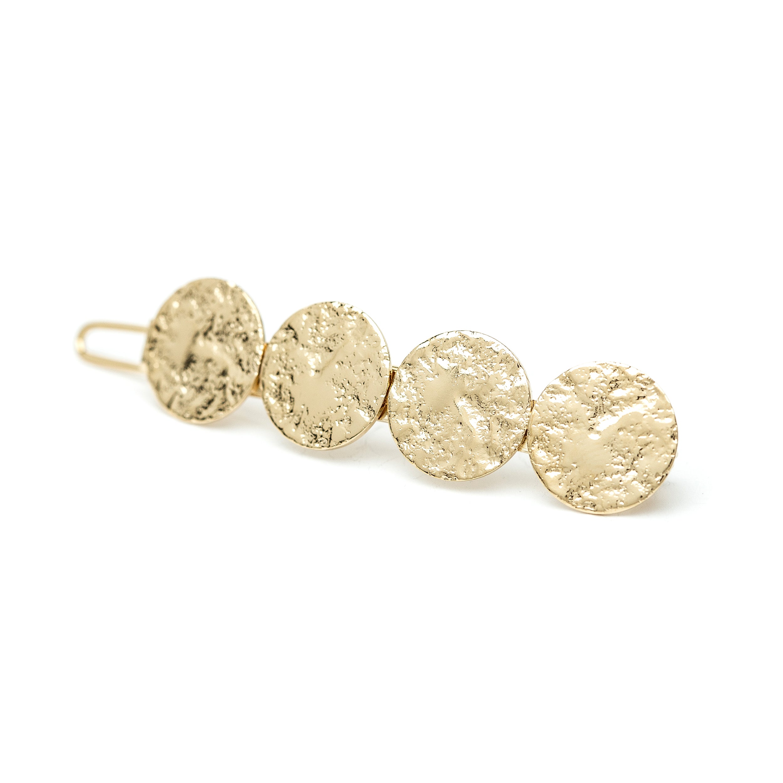 Mini Barrette Hestia Or Ronds Martelés Accessoires Monsieur Simone