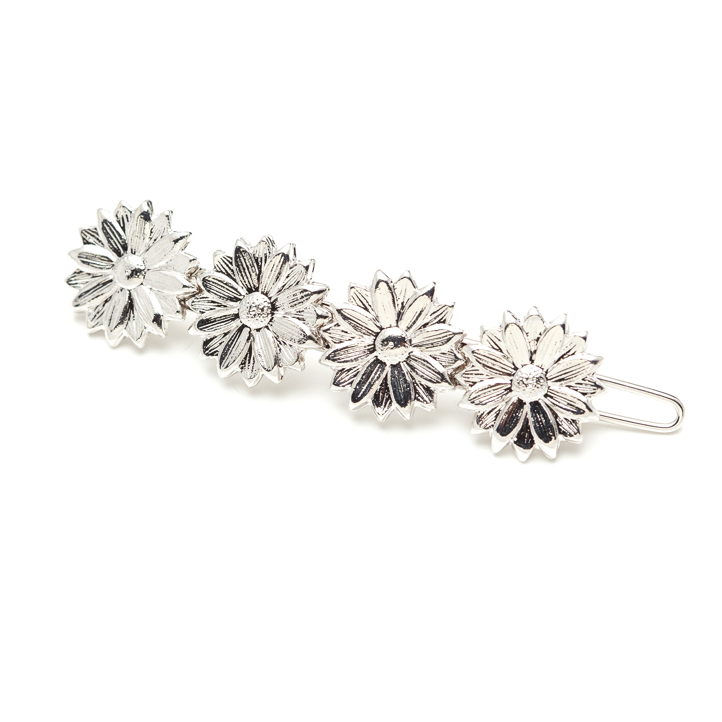 Mini Barrette Maïa Argent Fleurs Accessoires Monsieur Simone