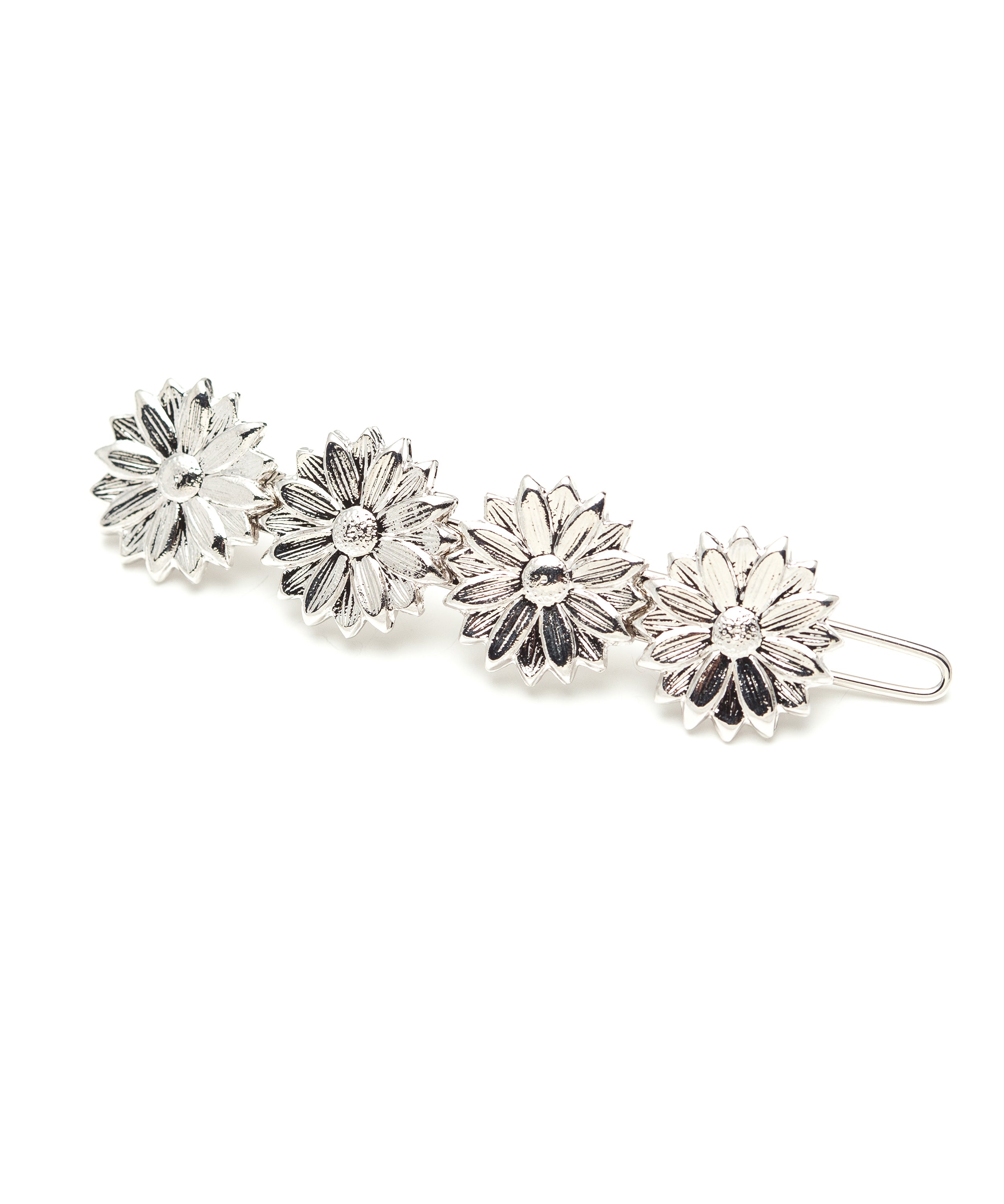 Mini Barrette Maïa Argent Fleurs Accessoires Monsieur Simone