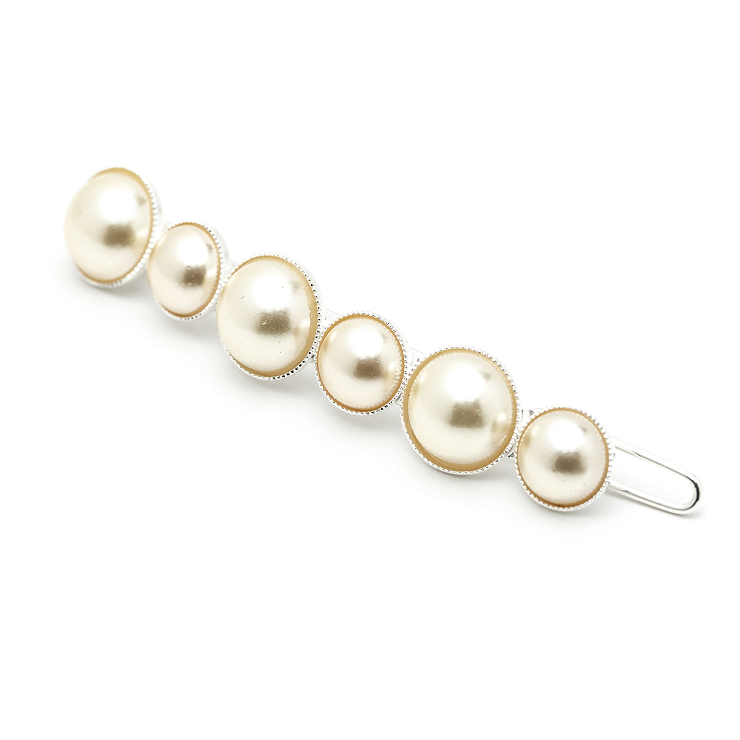 Mini Barrette Nélya Argent Perles Accessoires Monsieur Simone