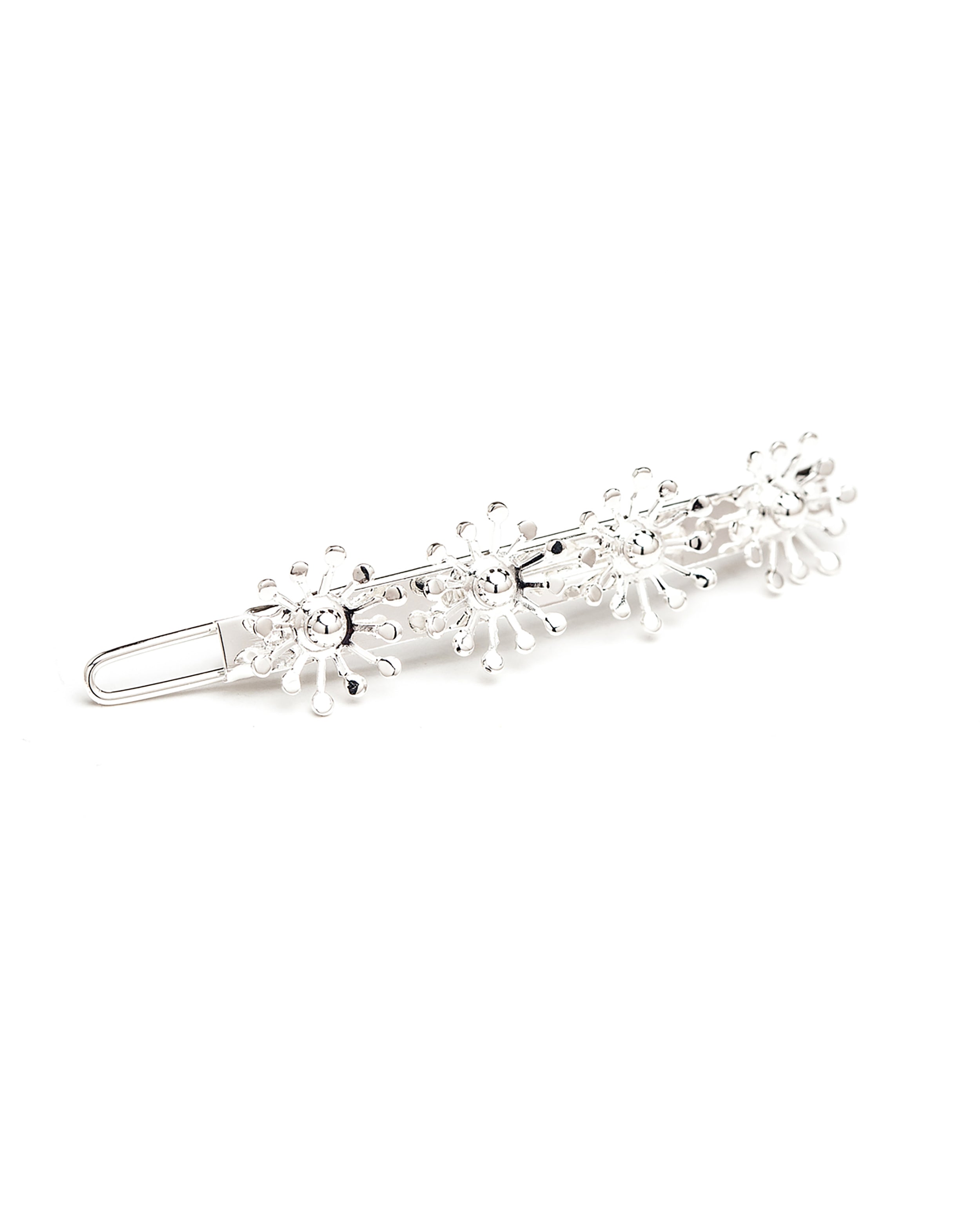 Mini Barrette Rhéa Argent Flocons Accessoires Monsieur Simone
