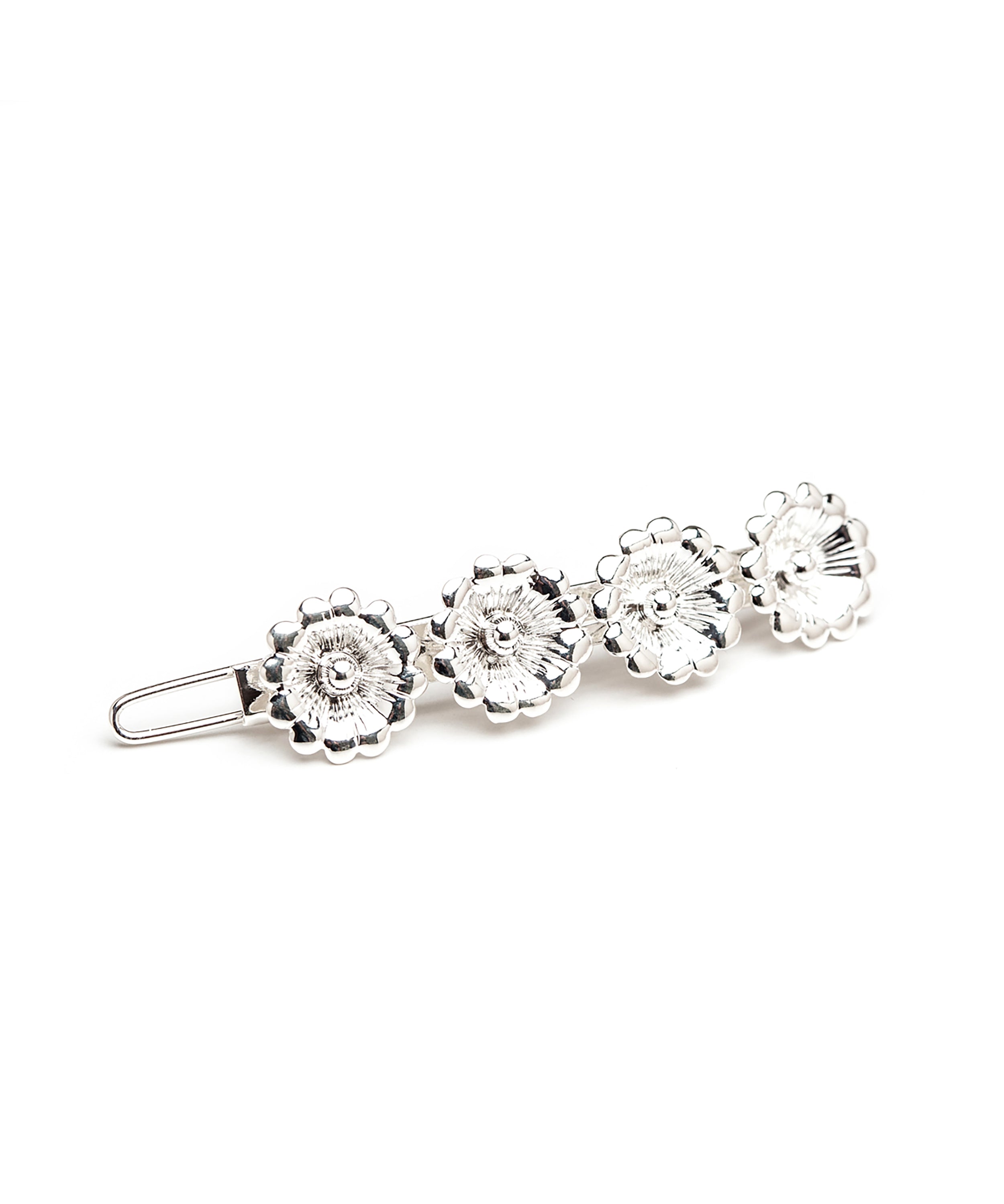 Mini Barrette Théia Argent Fleurs Accessoires Monsieur Simone
